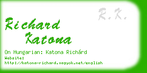 richard katona business card